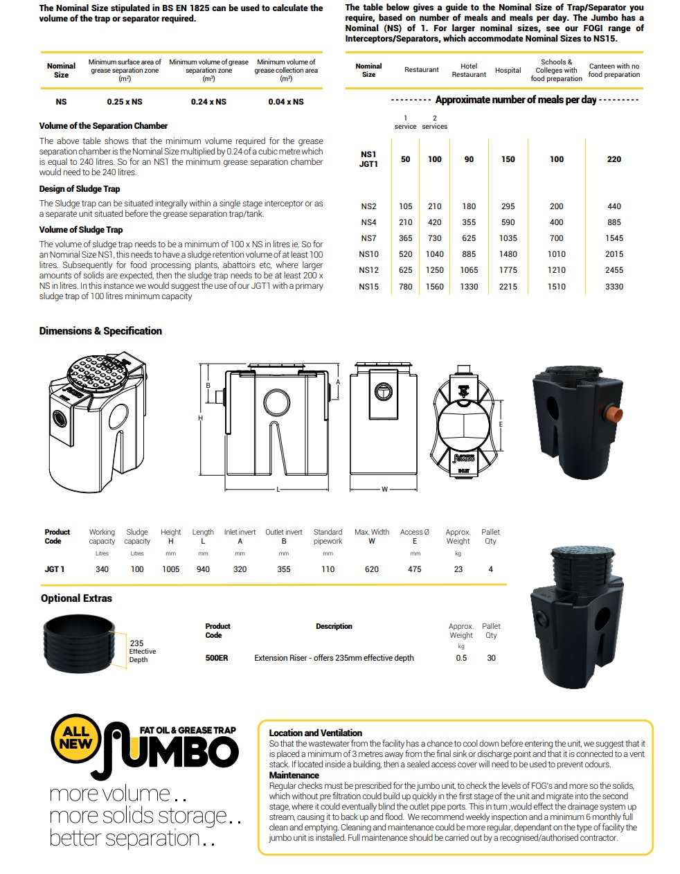 jumbo grease trap