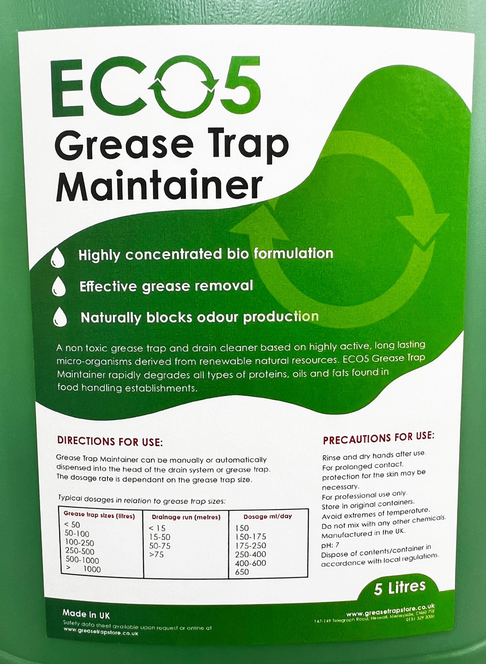 Grease Trap Maintainer Cleaner