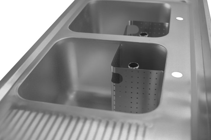 PD1800-Double Bowl Commercial Sink with Double Drainer - 1800mm