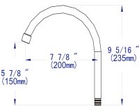 CKPREMGOOSE-5 - The Grease Trap Store CKPREMGOOSE - Commercial Mixer Tap Heavy Duty Gooseneck