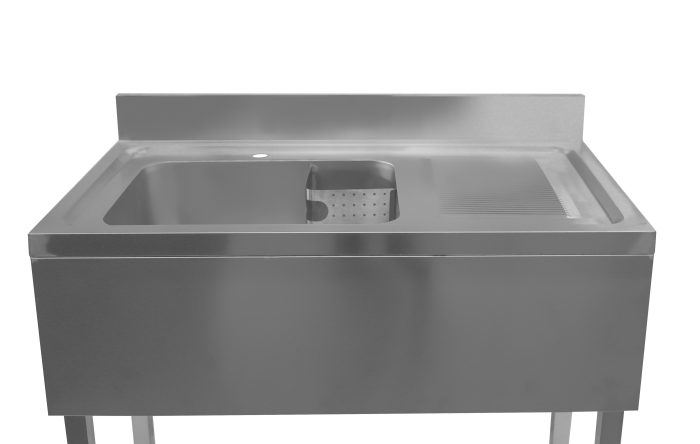 PD1200RHD - Single Bowl Commercial Sink with Right Hand Drainer - 1200mm