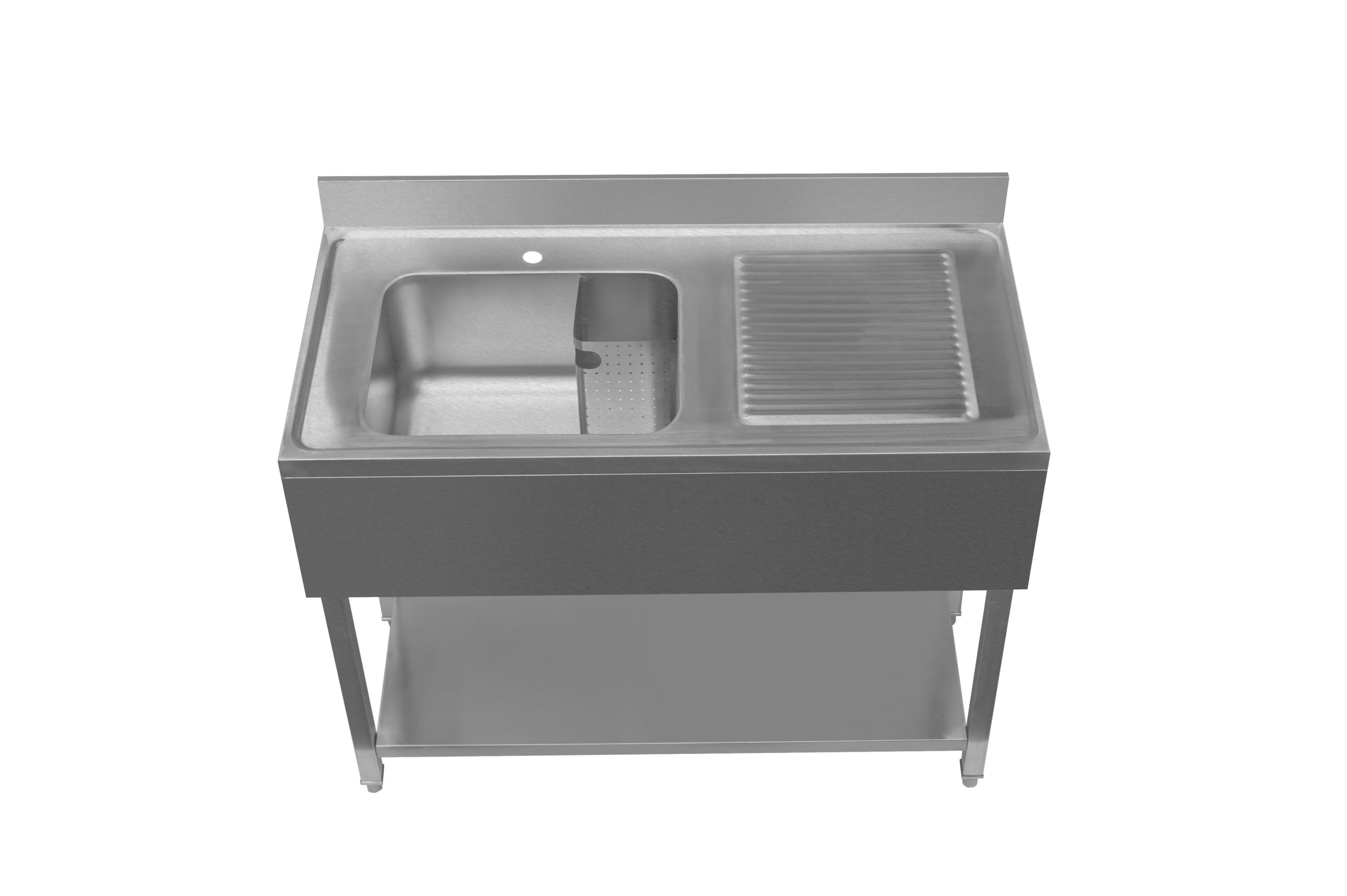 PD1200RHD - Single Bowl Commercial Sink with Right Hand Drainer - 1200mm