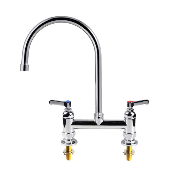 Commercial Mixer Faucet Twin Feed